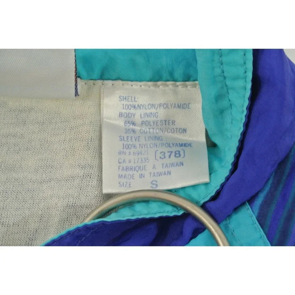 Reebok Athletic Jacket Blue Teal Mens Small Track Street Wear  Zip Up Vtg 90s - Picture 6 of 8